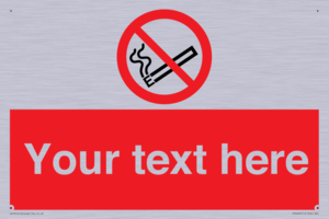 Custom No E-cigarettes / Vaping Sign